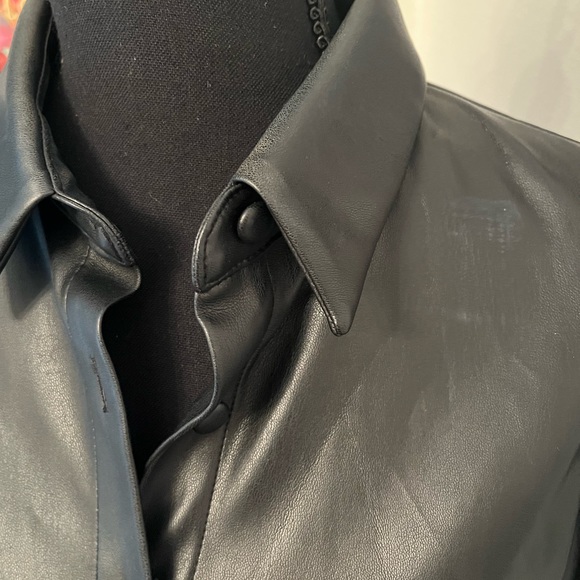 Zara faux black leather dress - Picture 6 of 7